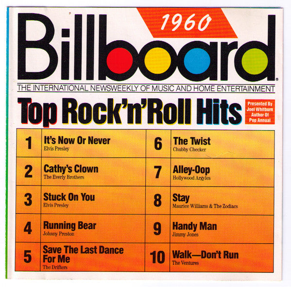 Various : Billboard Top Rock'N'Roll Hits - 1960 (CD, Comp)