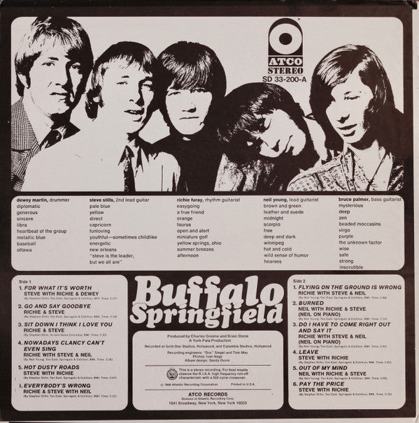 Buffalo Springfield : Buffalo Springfield (LP, Album, RP, PR)