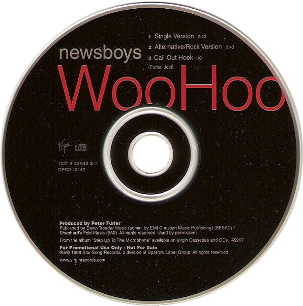 Newsboys : WooHoo (CD, Single, Promo)
