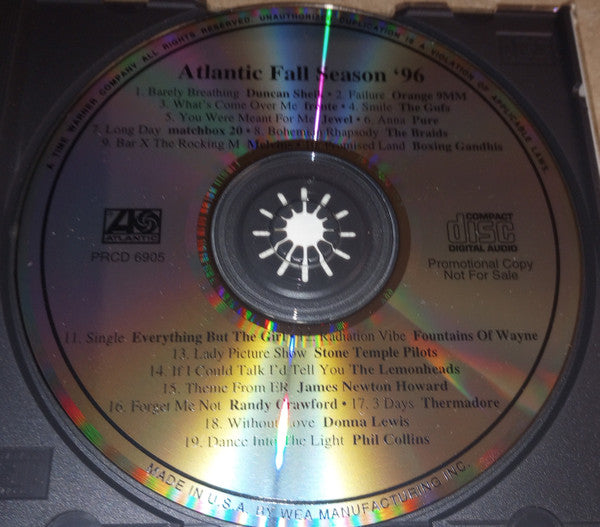 Various : Atlantic Fall Season '96  (CD, Comp, Promo)