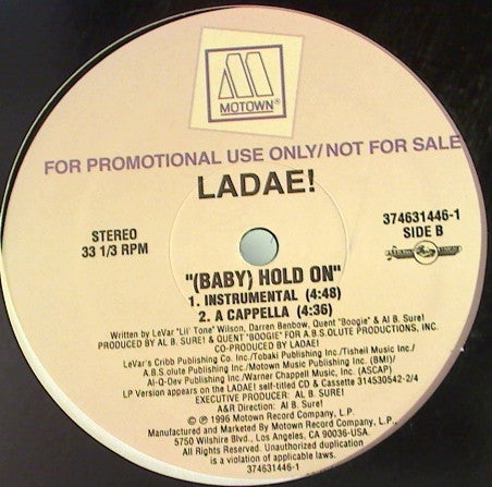 Ladae : (Baby) Hold On (12", Promo)