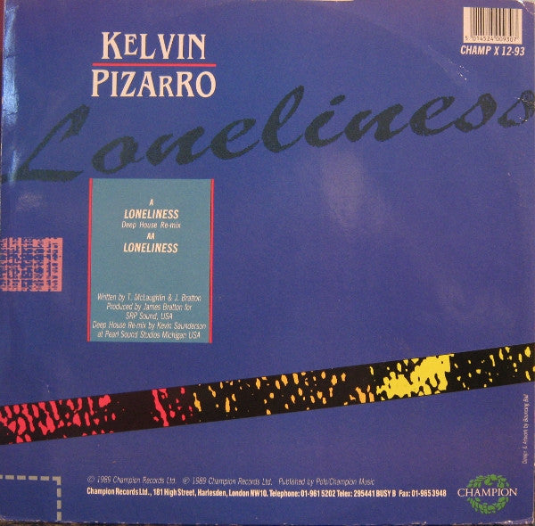 Kelvin Pizarro : Loneliness (Re-Mix) (12")