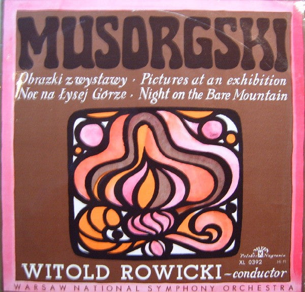 Modest Mussorgsky - Orkiestra Symfoniczna Filharmonii Narodowej, Witold Rowicki : Obrazki Z Wystawy / Noc Na Łysej Górze (LP, Mono)