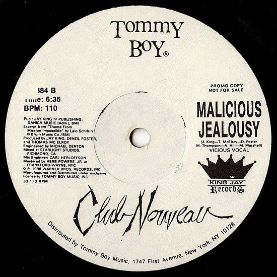 Club Nouveau : Jealousy (12", Promo)