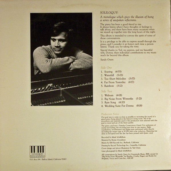 Sandy Owen : Soliloquy (LP, Album)