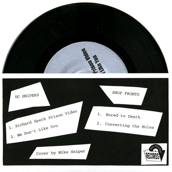 Shop Fronts / DC Snipers : This Is The DC Snipers Shop Fronts Split Single (7", EP)