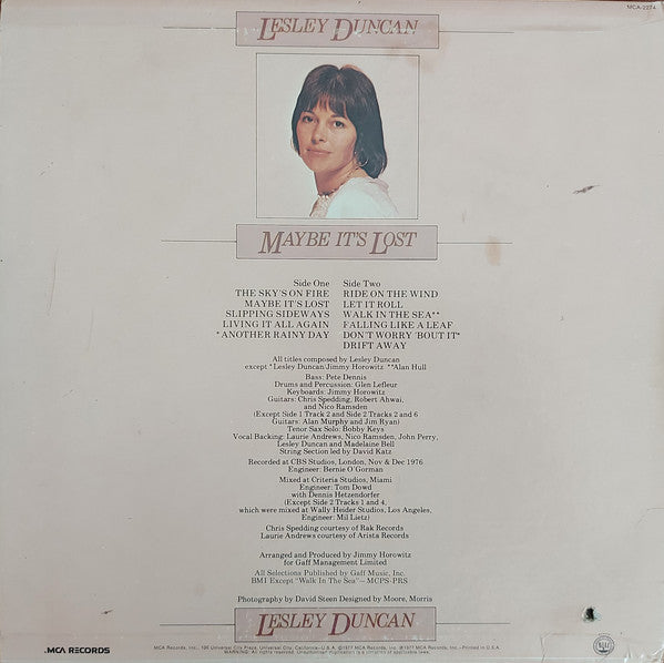 Lesley Duncan : Maybe It's Lost (LP, Album)