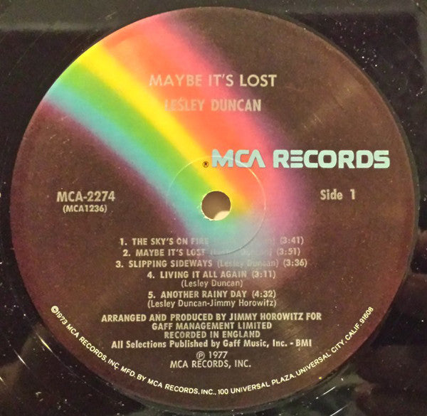 Lesley Duncan : Maybe It's Lost (LP, Album)