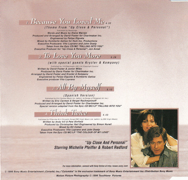 Celine Dion* : Because You Loved Me (Theme From Up Close & Personal) (CD, Maxi)