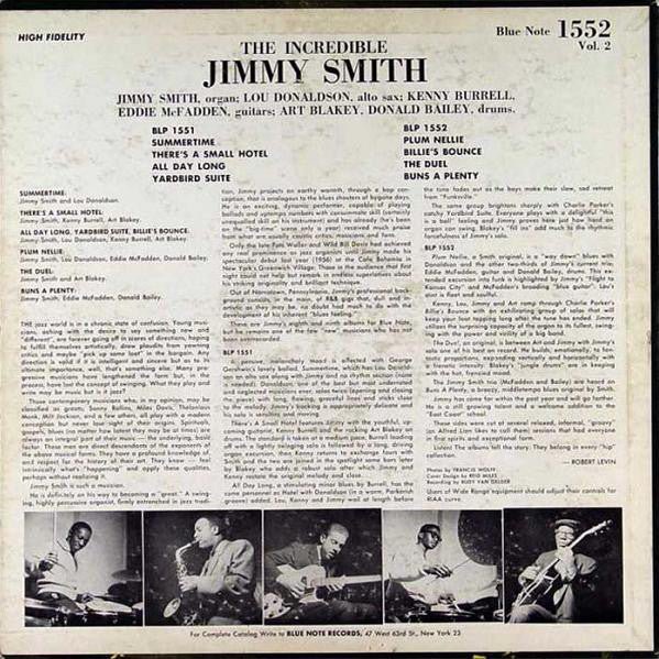 Jimmy Smith : Jimmy Smith At The Organ (Volume 2) (LP, Album, Mono)
