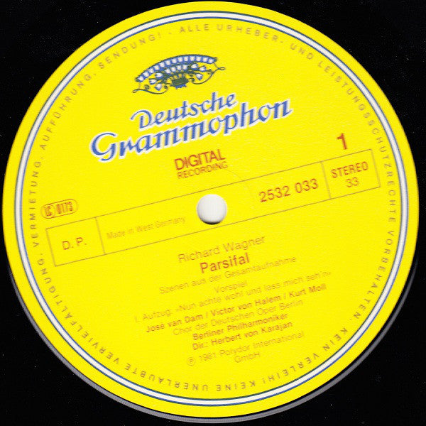 Wagner* - Herbert Von Karajan* : Parsifal: Szenen Aus Der Gesamtaufnahme (LP)