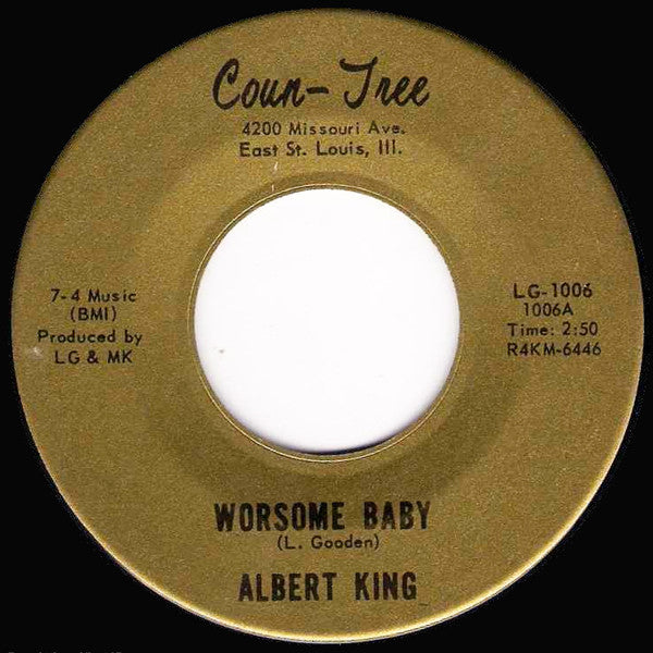 Albert King : Worsome Baby (7", Single)