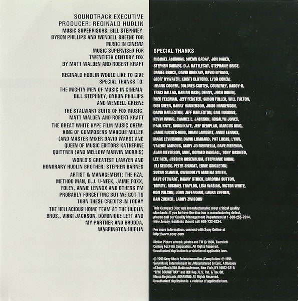 Various : Music From The Motion Picture: The Great White Hype (CD, Comp)