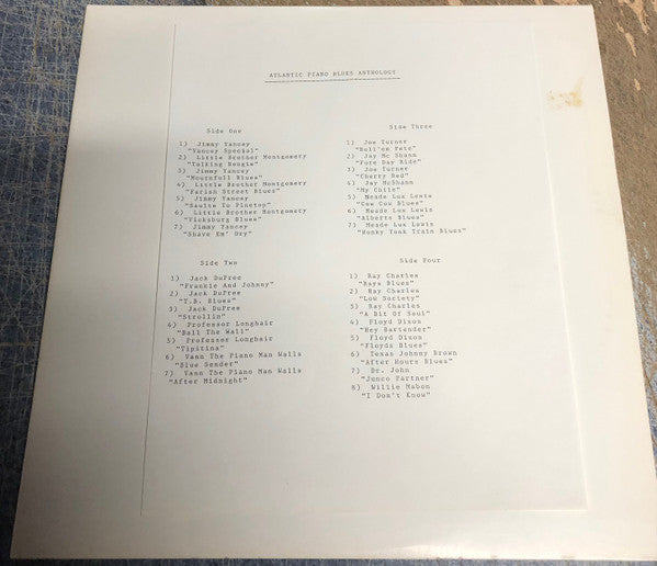 Various : Atlantic Blues: Piano (2xLP, Comp, TP, Gat)