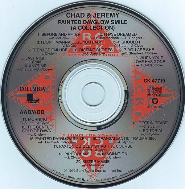Chad & Jeremy : Painted Dayglow Smile (A Collection) (CD, Comp, Mono)