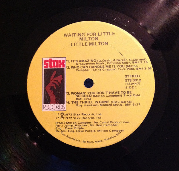 Little Milton : Waiting For Little Milton (LP, Album, Mon)