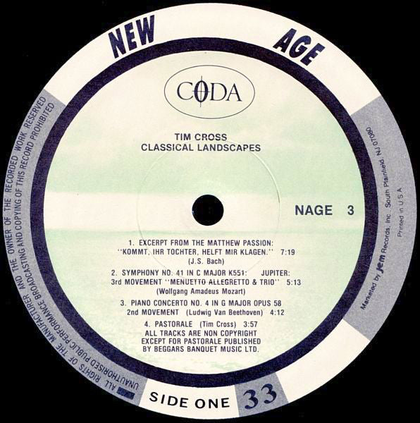Tim Cross : Classic Landscape (LP, Album)