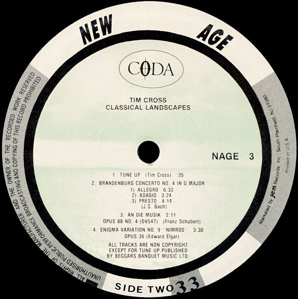 Tim Cross : Classic Landscape (LP, Album)