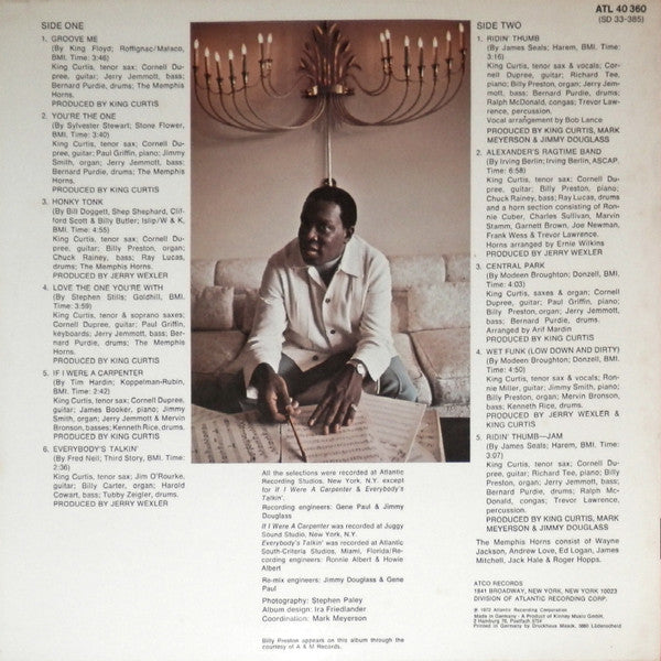 King Curtis : Everybody's Talkin' (LP, Album)