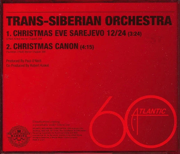 Trans-Siberian Orchestra : Christmas Eve Sarajevo 12/24 / Christmas Canon (CD, Promo)