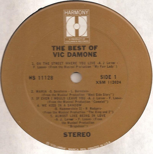 Vic Damone : On The Street Where You Live: Vic Damone's Best (LP, Comp)