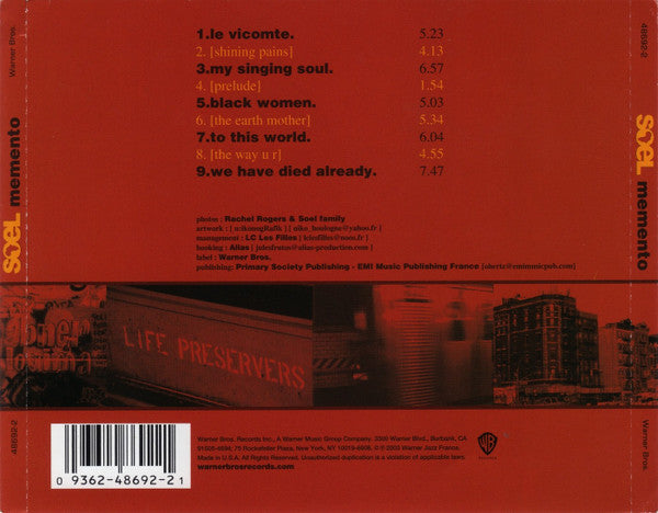 Soel : Memento (CD, Album)