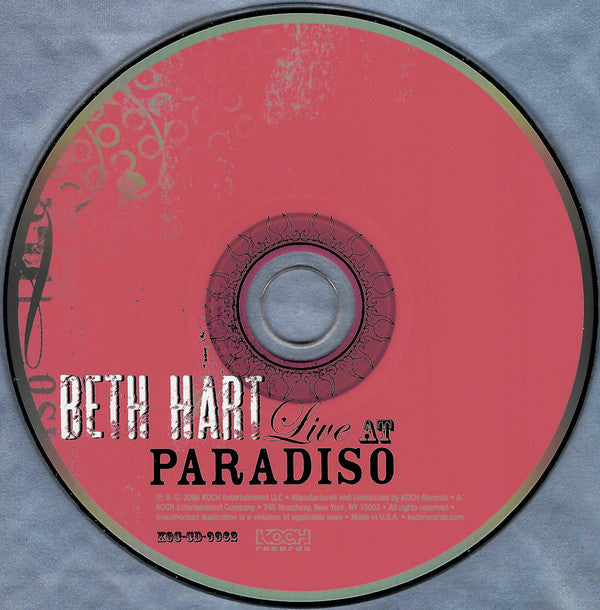 Beth Hart : Live At Paradiso (CD, Album)
