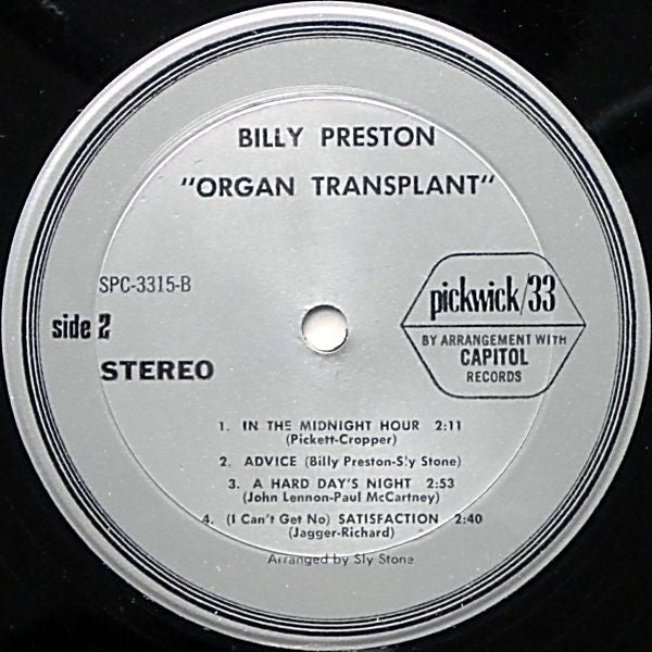 Billy Preston : Organ Transplant (LP, Album, RE)
