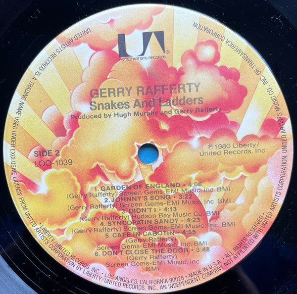 Gerry Rafferty : Snakes And Ladders (LP, Album, Jac)