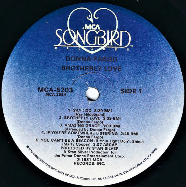 Donna Fargo : Brotherly Love (LP, Album)