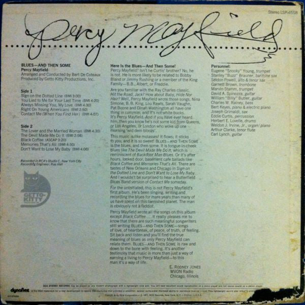 Percy Mayfield : Blues... And Then Some (LP, Album)