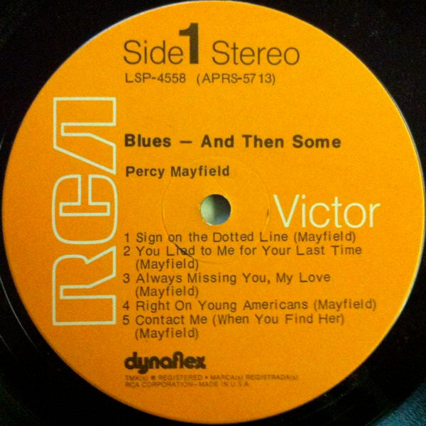 Percy Mayfield : Blues... And Then Some (LP, Album)