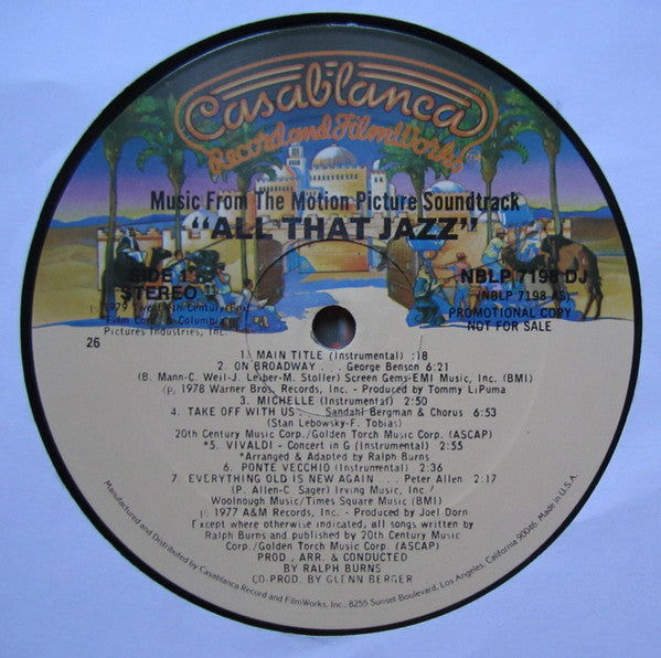 Various : All That Jazz - Music From The Original Motion Picture Soundtrack (LP, Album, Comp, Promo, PRC)