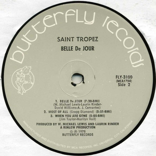 Saint Tropez : Belle De Jour (LP, Album, Gat)