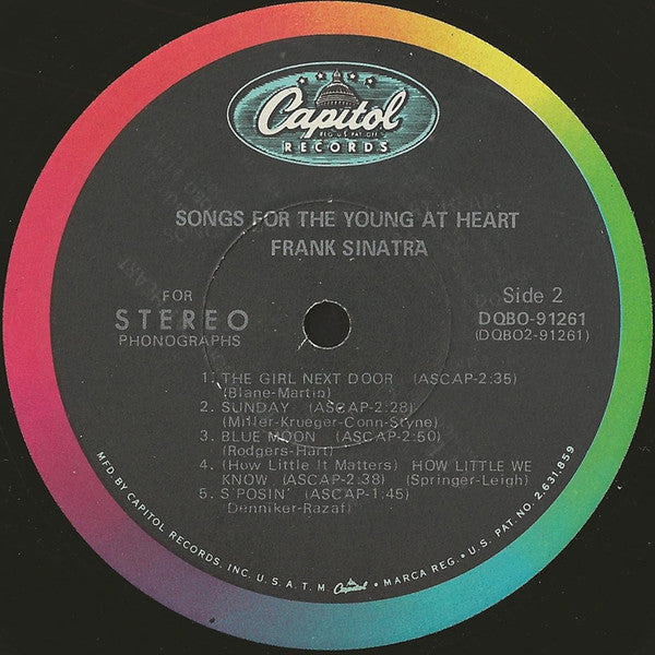 Frank Sinatra : Songs For The Young At Heart (2xLP, Comp, Club, Gat)