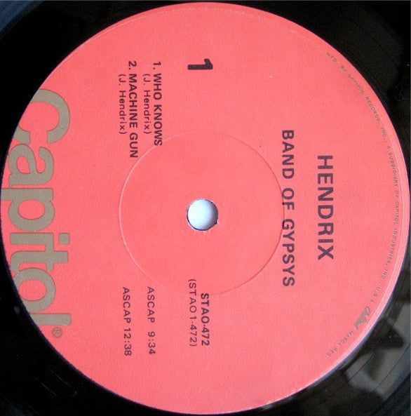 Jimi Hendrix : Band Of Gypsys (LP, Album, RE, Gat)