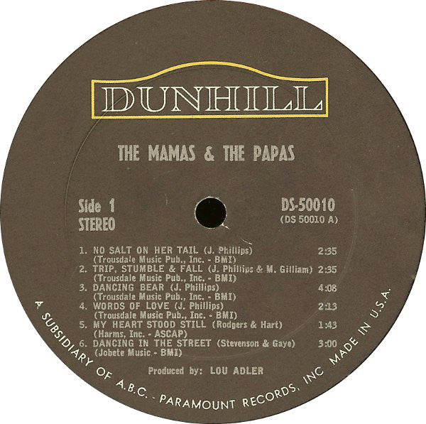 The Mamas & The Papas : The Mamas & The Papas (LP, Album)