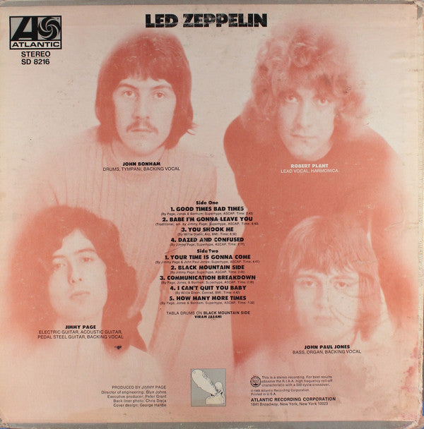 Led Zeppelin : Led Zeppelin (LP, Album, RE, PR )