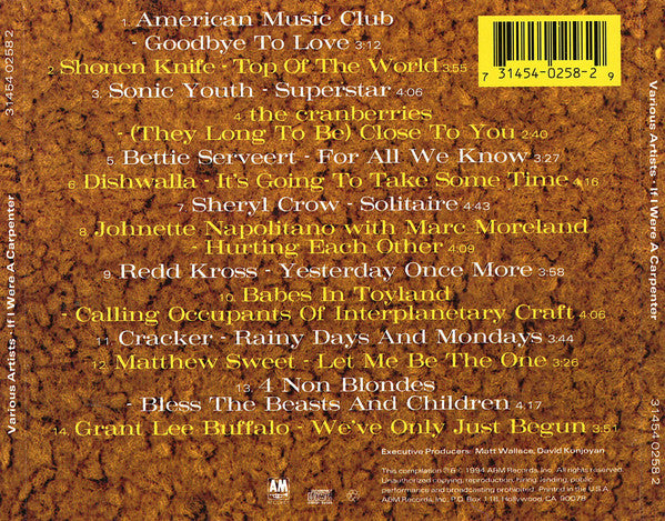 Various : If I Were A Carpenter (CD, Album)