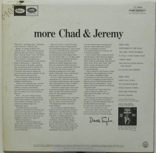 Chad & Jeremy : More Chad & Jeremy (LP, Comp, Mono, Los)
