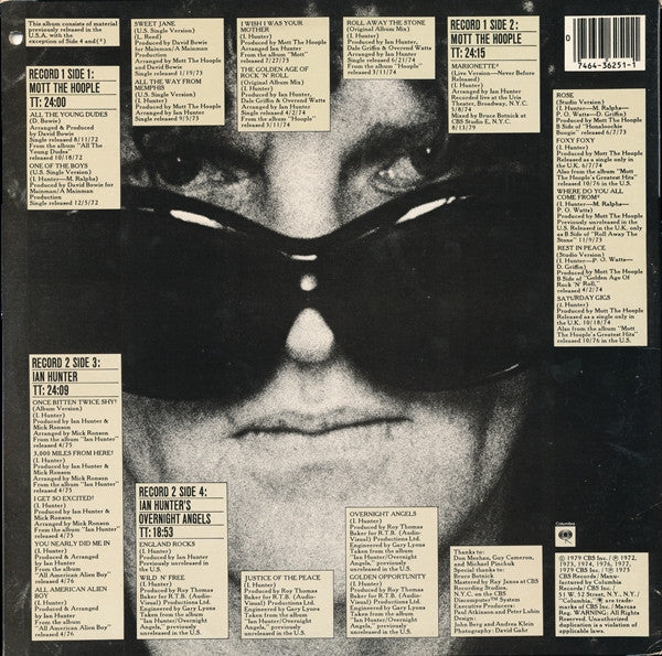 Ian Hunter : Shades Of Ian Hunter - The Ballad Of Ian Hunter & Mott The Hoople (2xLP, Comp, Ter)