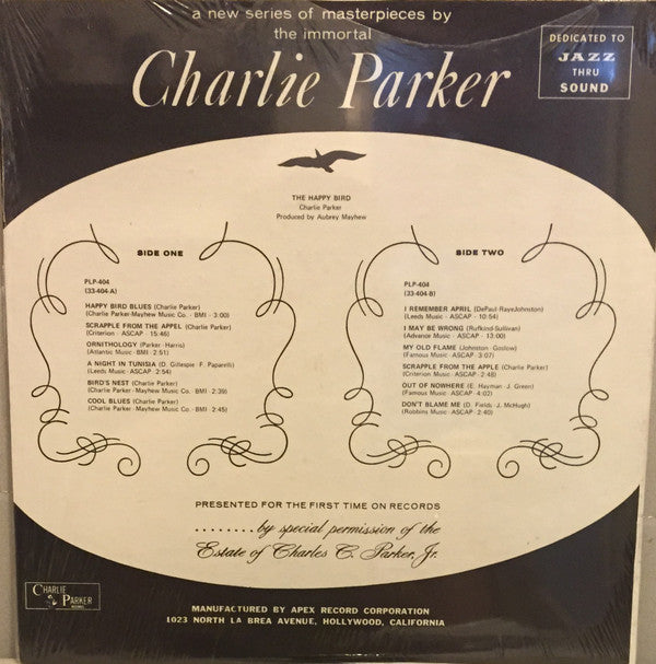 Charlie Parker : The Happy "Bird" (LP)