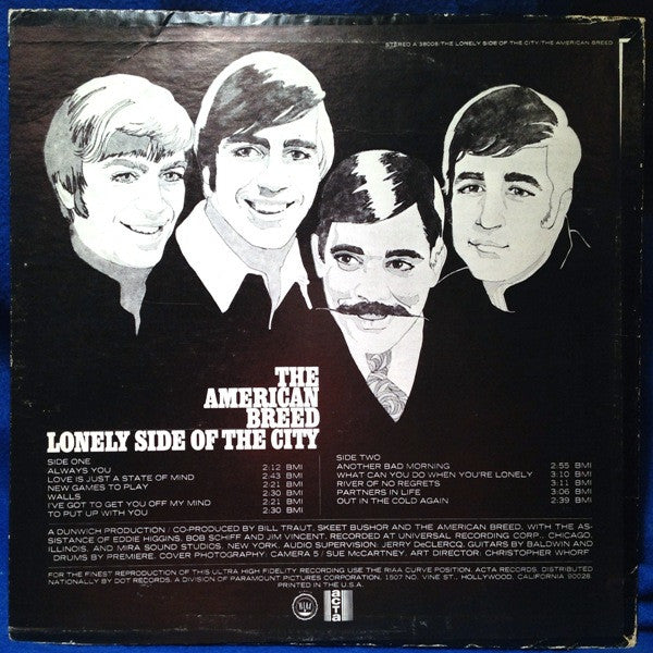 The American Breed : Lonely Side Of The City (LP, Album, Ind)