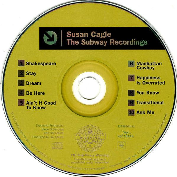 Susan Cagle : The Subway Recordings (CD, Album)