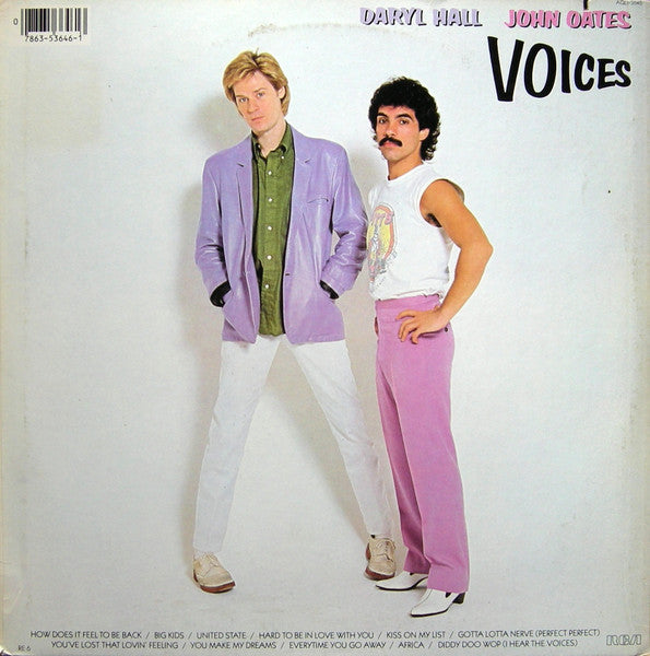 Daryl Hall & John Oates : Voices (LP, Album, RE, RP, Col)