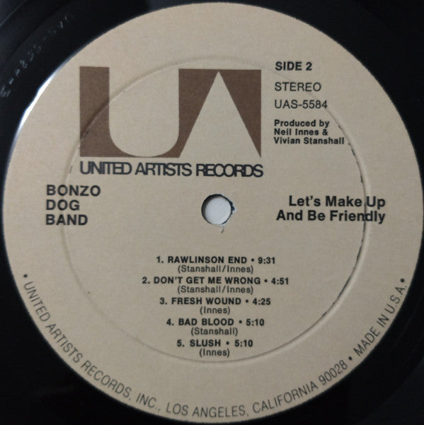 Bonzo Dog Doo-Dah Band : Let's Make Up And Be Friendly (LP, Album, Ter)