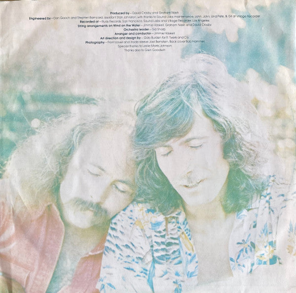 Crosby & Nash : Wind On The Water (LP, Album, PRC)