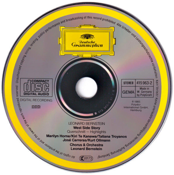 Leonard Bernstein : Kiri Te Kanawa • Tatiana Troyanos • Marilyn Horne • José Carreras • Kurt Ollmann : West Side Story - Highlights (CD, Pol)