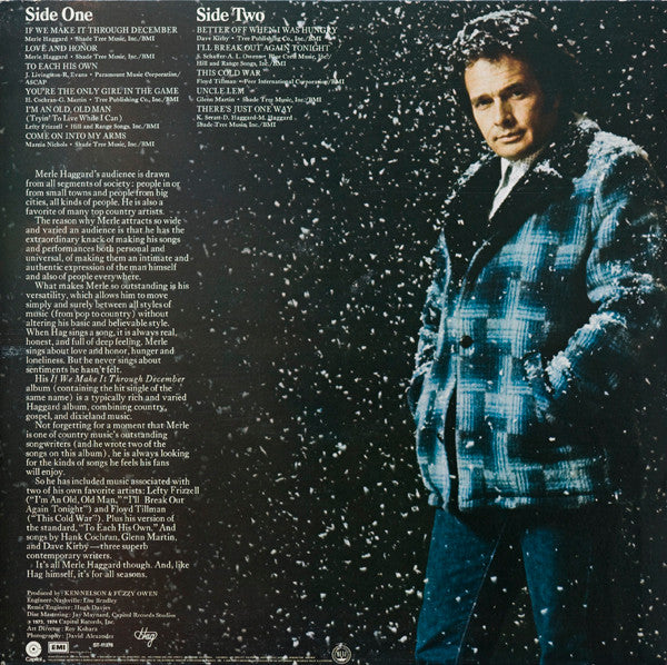 Merle Haggard And The Strangers (5) : If We Make It Through December (LP, Album, Win)