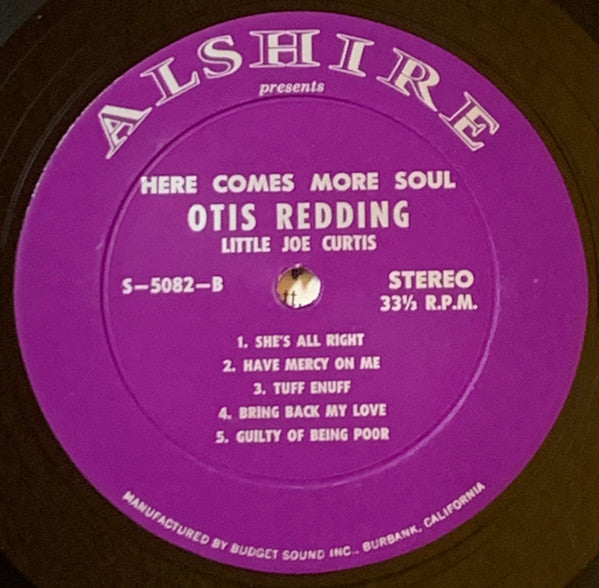 Otis Redding And Little Joe Curtis : Soul As Sung By (LP, Album, Comp)